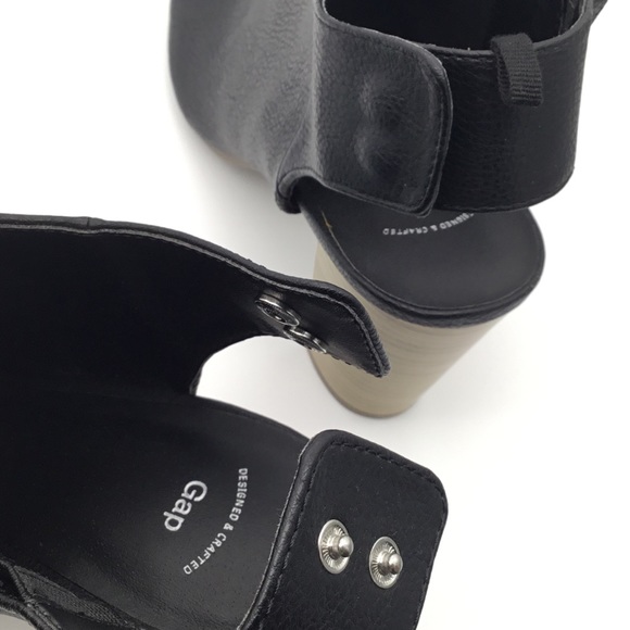 NWOB GAP Peep-Toe Booties Stack Block Heels - Picture 9 of 12